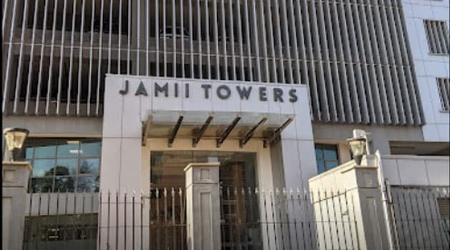Jamii Towers in Upper Hill Nairobi during golden hour