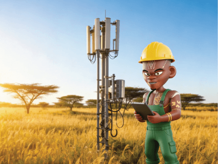 Telecommunications engineer working on mobile infrastructure