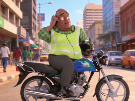 Kenyan professional on a clear video call