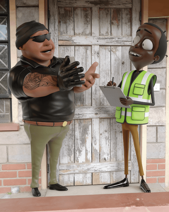 Kenyan professional working online